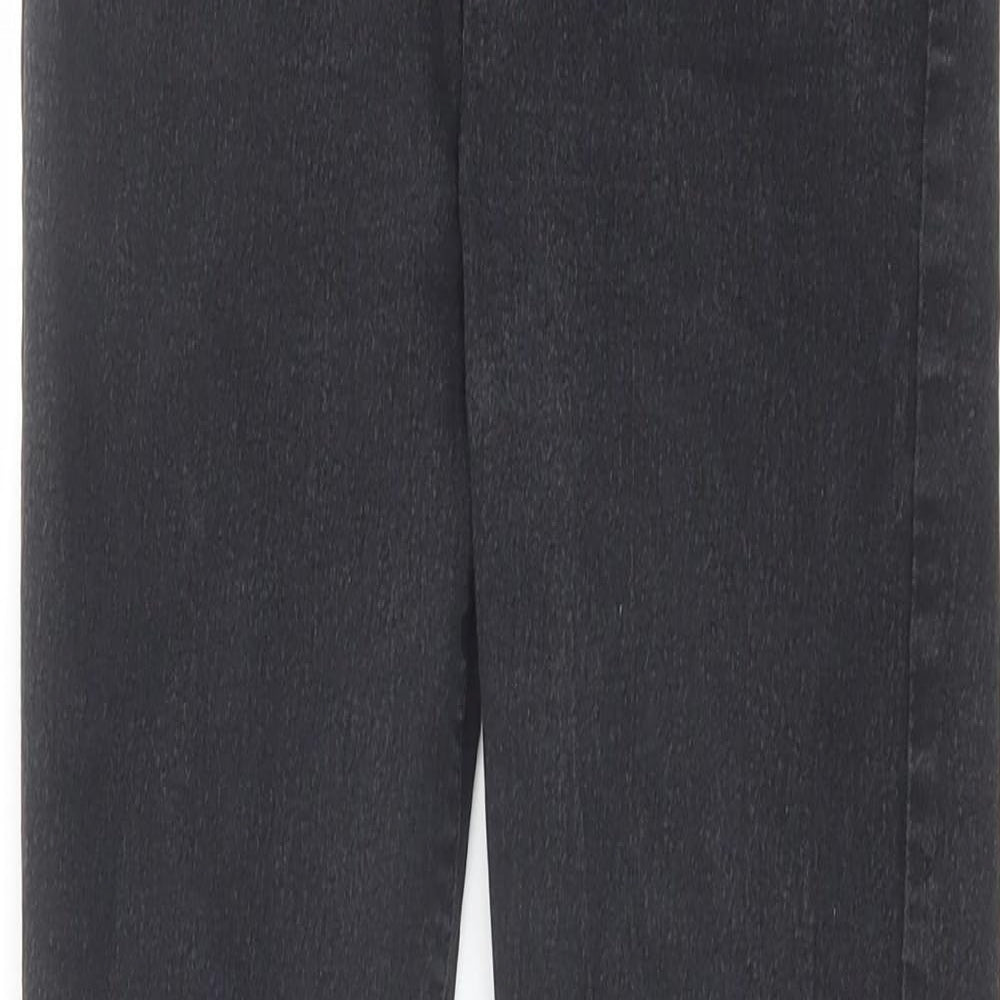 PRETTYLITTLETHING Womens Black Cotton Skinny Jeans Size 10 L26 in Regular Zip