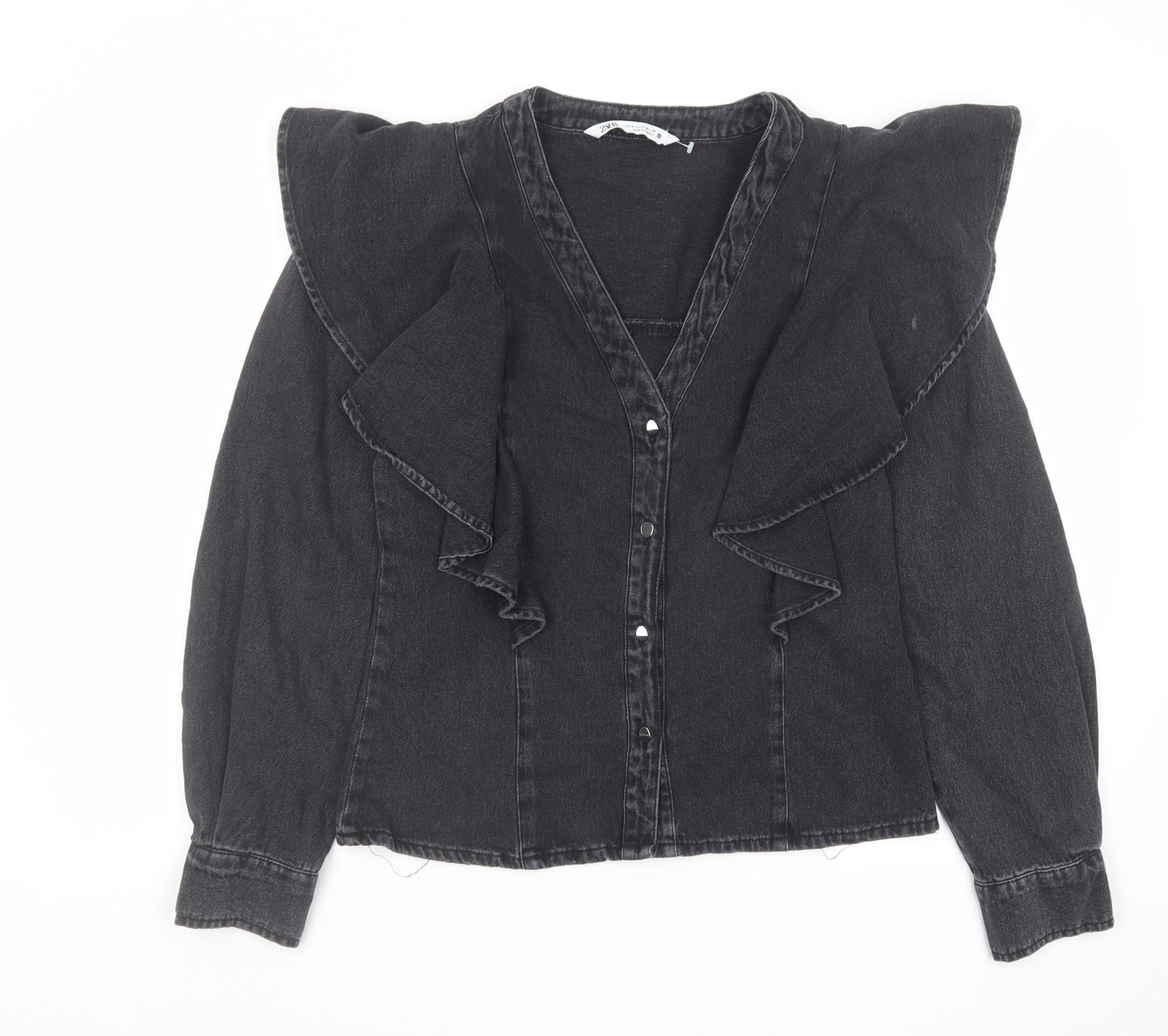 Zara Womens Black Jacket Size S Button