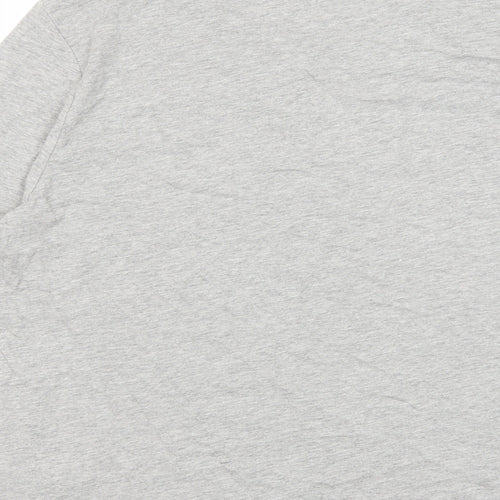 Wrangler Mens Grey Cotton T-Shirt Size L Round Neck