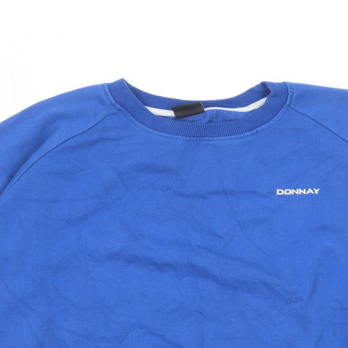 Donnay Mens Blue Cotton Pullover Sweatshirt Size M