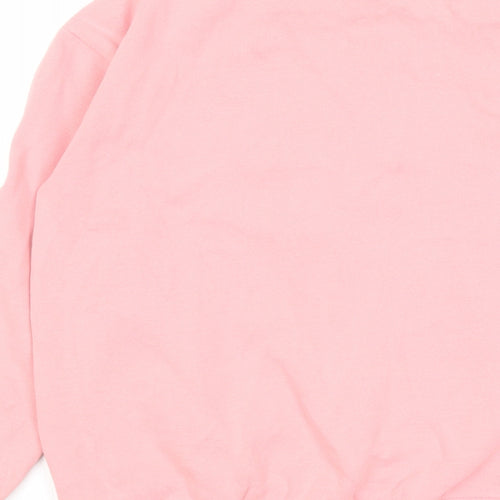 ellesse Womens Pink Cotton Pullover Sweatshirt Size 12 Pullover