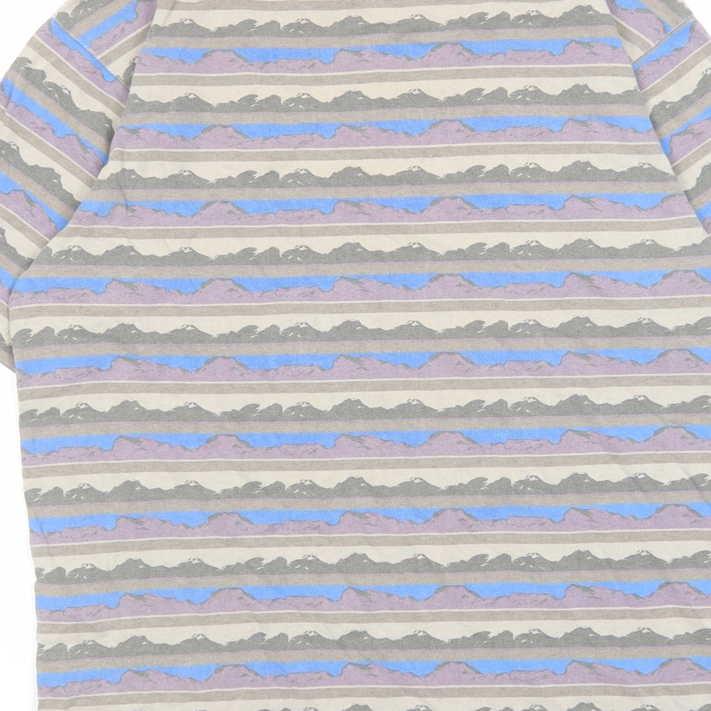 Levi's Mens Multicoloured Geometric Cotton T-Shirt Size XS Round Neck