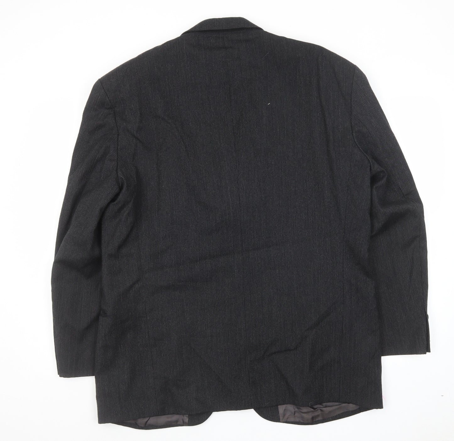 Candidate Mens Grey Striped Wool Jacket Suit Jacket Size 42 Regular