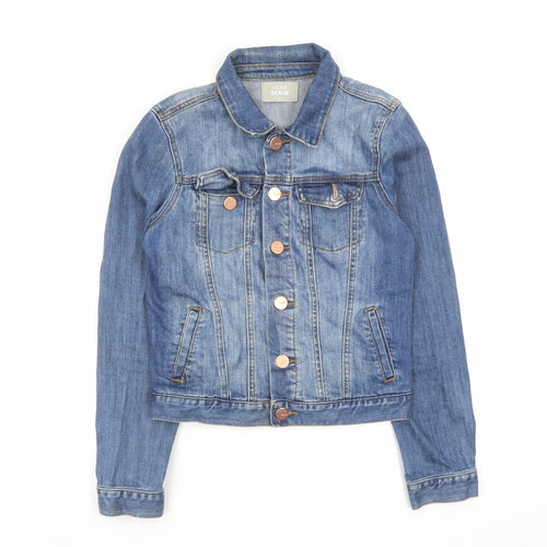 Oasis Womens Blue Jacket Size 8 Button