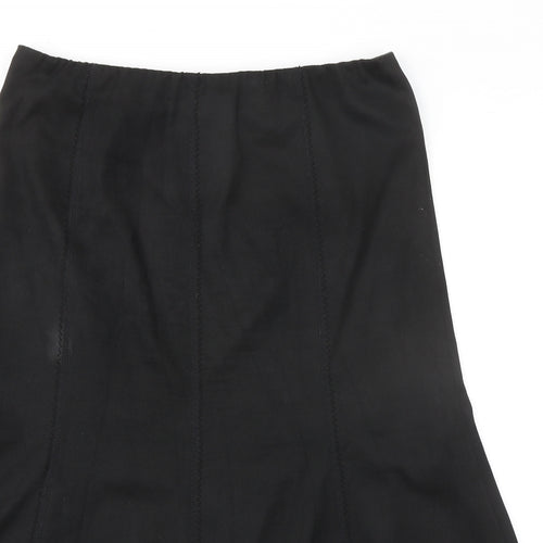 Marks and Spencer Womens Black Polyester Swing Skirt Size 14 Zip