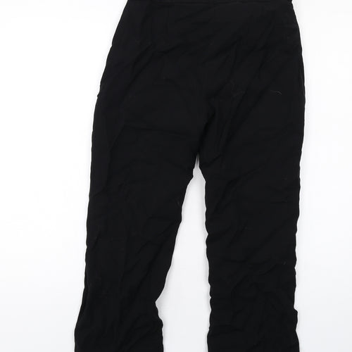 Boden Womens Black Viscose Trousers Size 12 L25 in Regular Zip