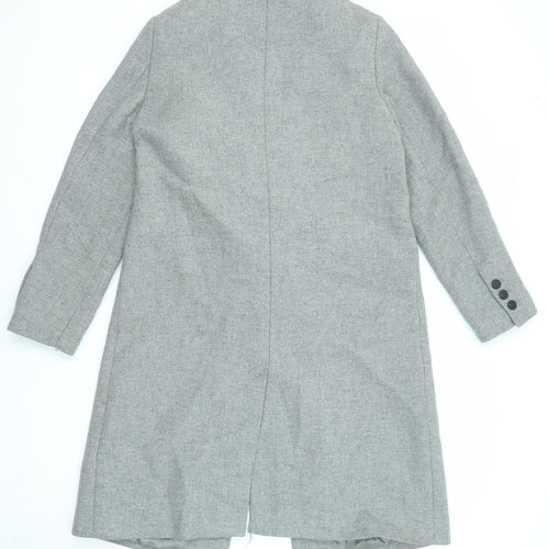 Marks and Spencer Womens Grey Overcoat Coat Size 12 Button