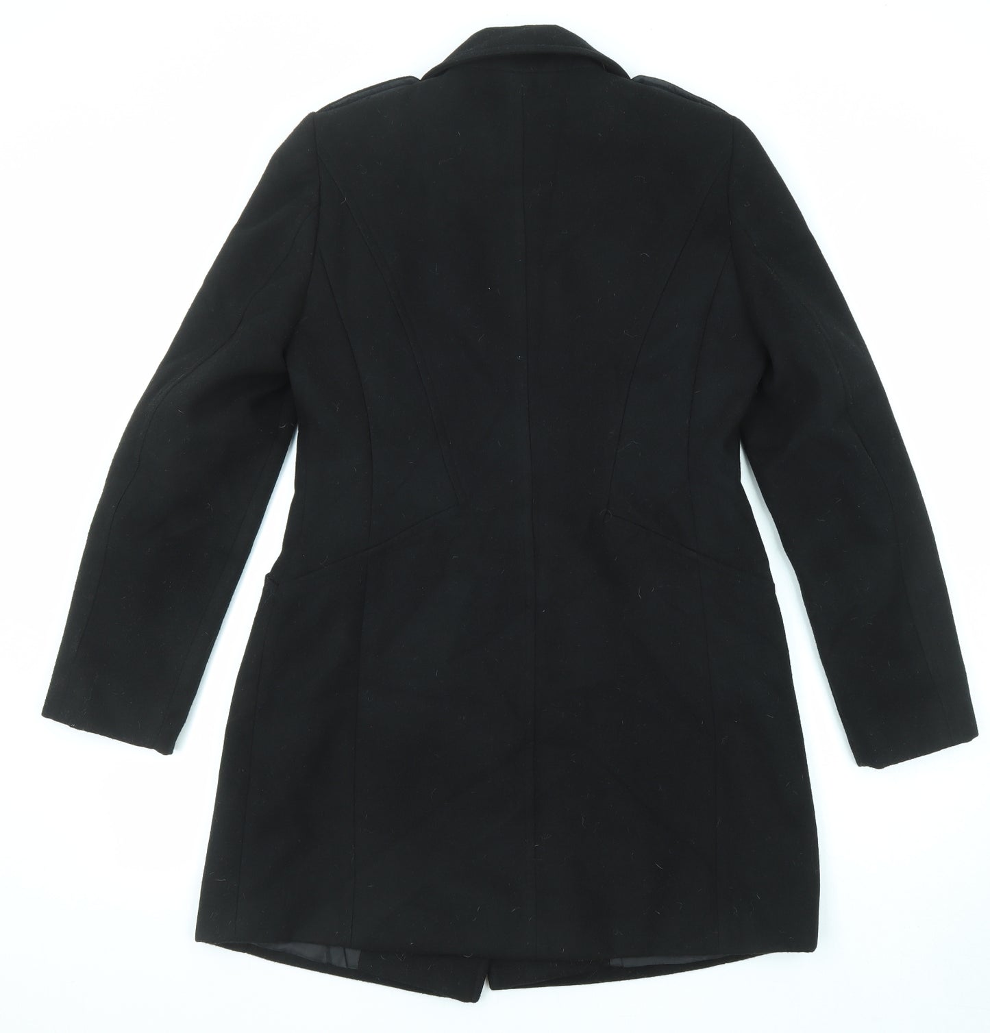 NEXT Womens Black Pea Coat Coat Size 10 Button