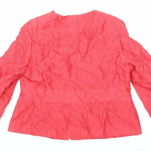 Viyella Womens Red Jacket Size 18 Zip