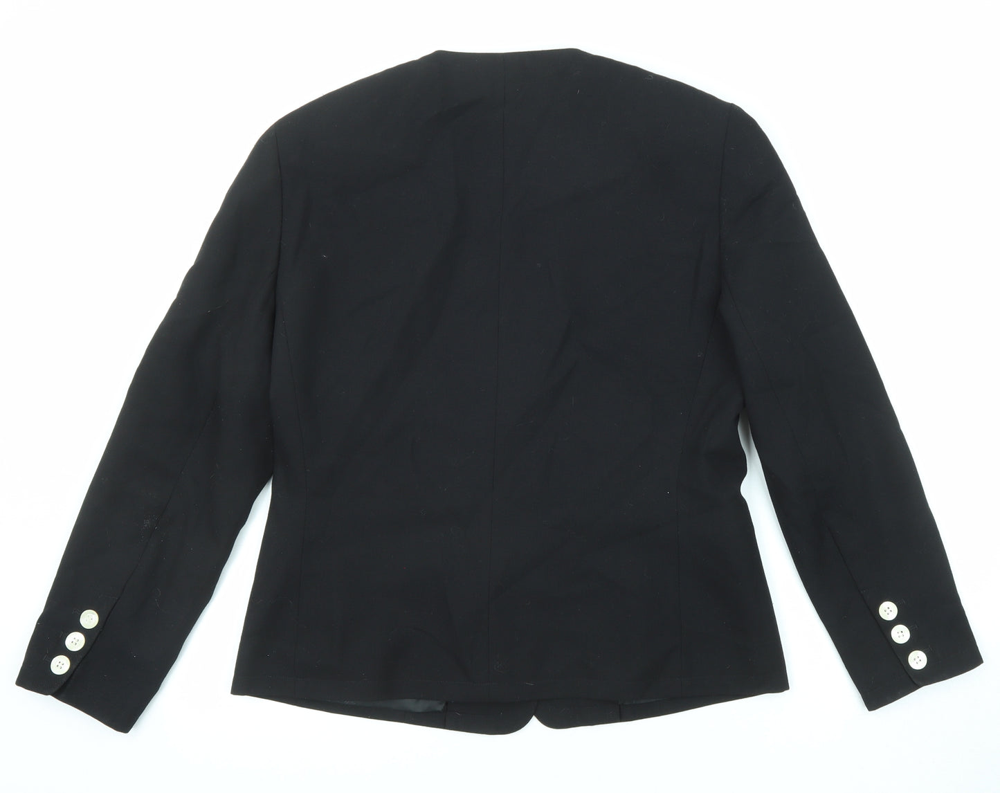 Mondi Womens Black Jacket Blazer Size 10 Button