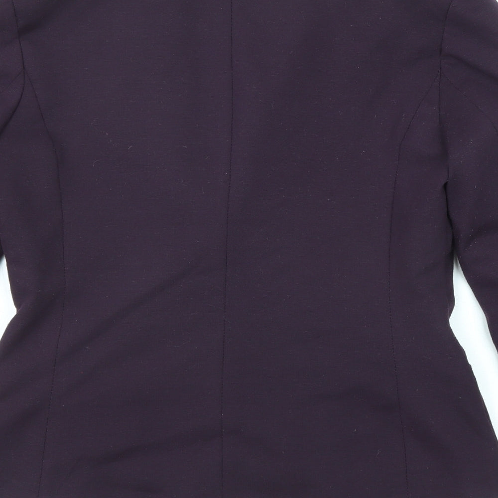 New Look Womens Purple Polyester Jacket Blazer Size 12