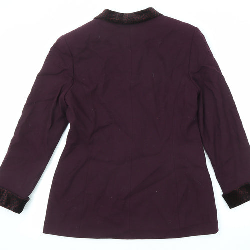Kasper Womens Purple Jacket Size 12 Button