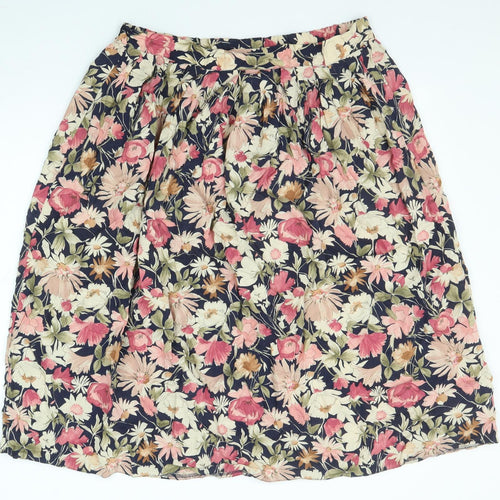 OPUS Womens Multicoloured Floral Viscose Swing Skirt Size 14