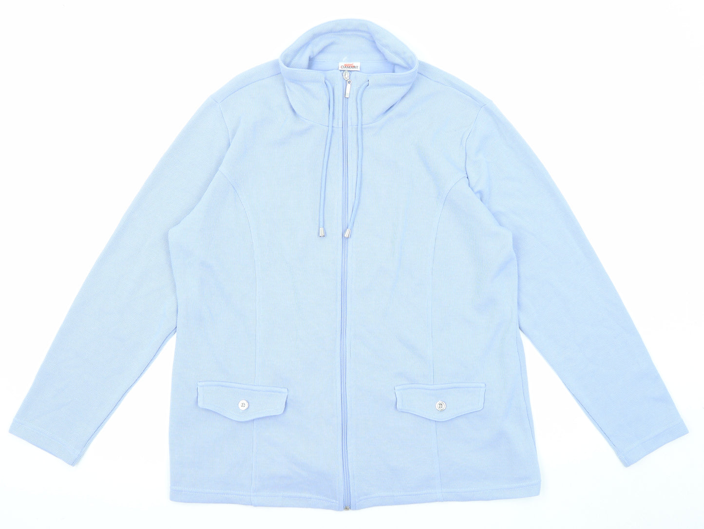 Damart Womens Blue Jacket Size 18 Zip - Size 18-20