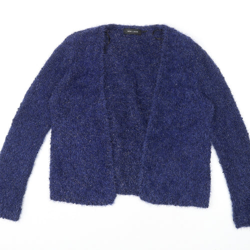 New Look Womens Blue V-Neck Polyester Cardigan Jumper Size M