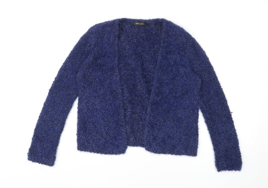 New Look Womens Blue V-Neck Polyester Cardigan Jumper Size M