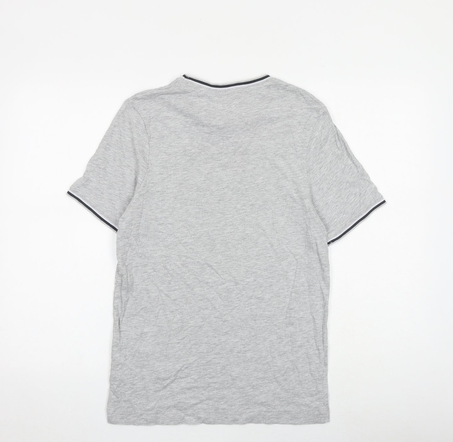 Slazenger Mens Grey Cotton T-Shirt Size XS Round Neck