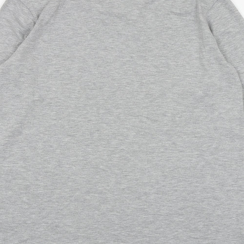 Intense Mens Grey Cotton T-Shirt Size S Round Neck