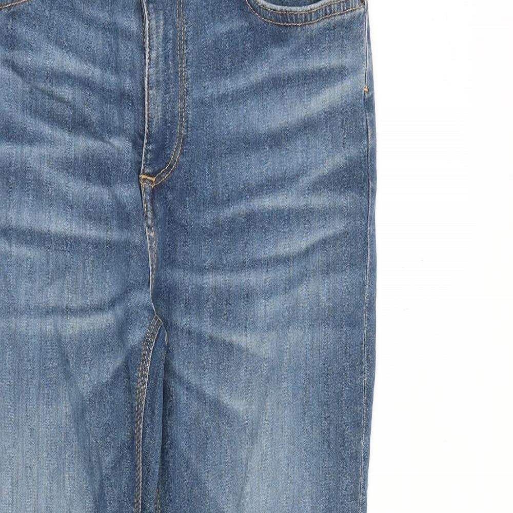 River Island Mens Blue Cotton Skinny Jeans Size 32 in L32 in Slim Zip