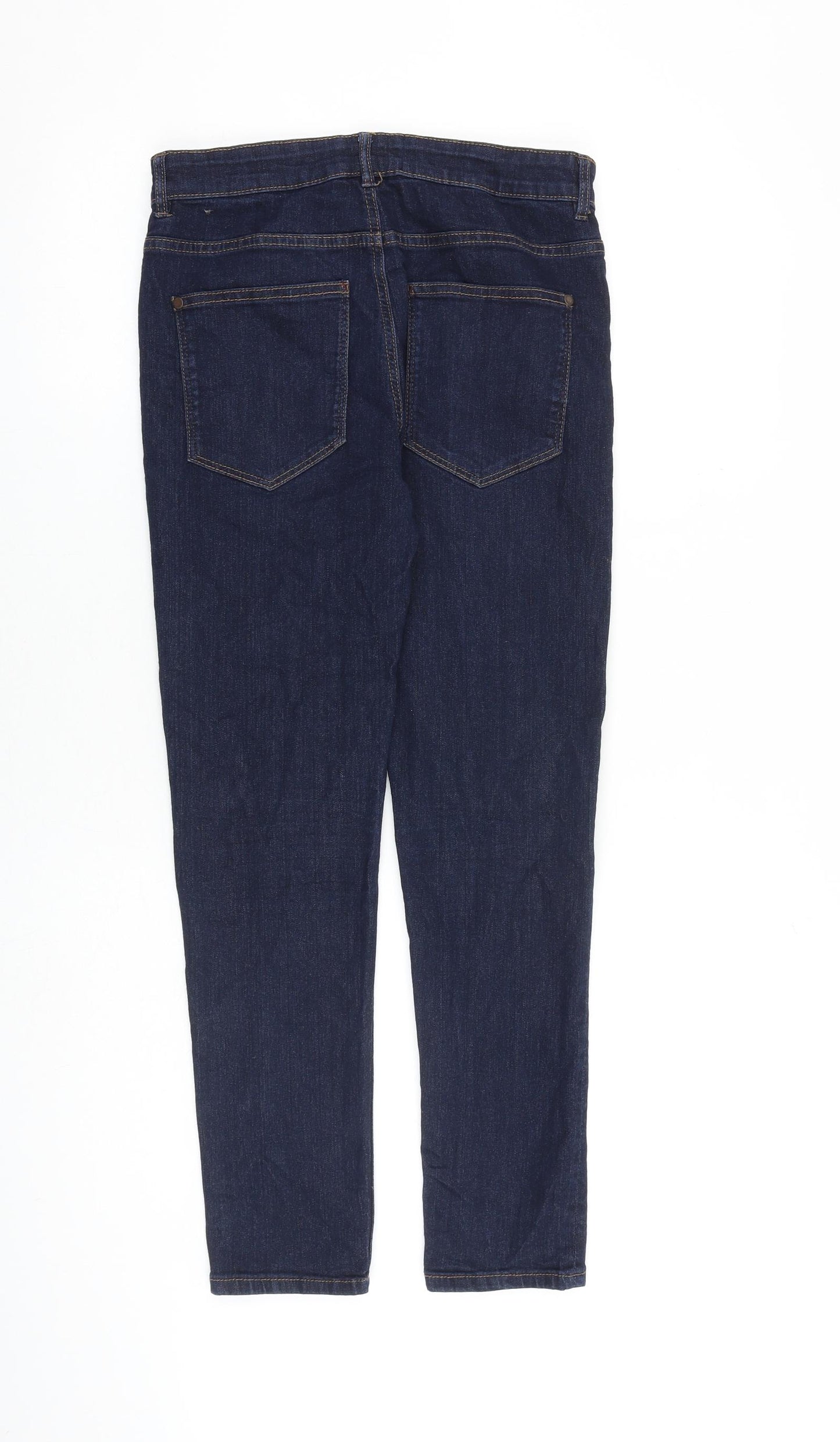 Marks and Spencer Boys Blue Cotton Skinny Jeans Size 13 Years L26 in Regular Zip