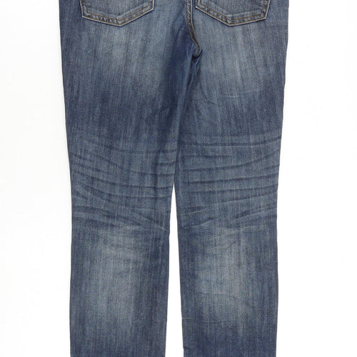 Gap Womens Blue Cotton Straight Jeans Size 6 L26 in Regular Zip