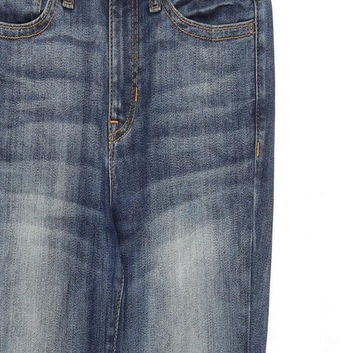 Gap Womens Blue Cotton Straight Jeans Size 6 L26 in Regular Zip