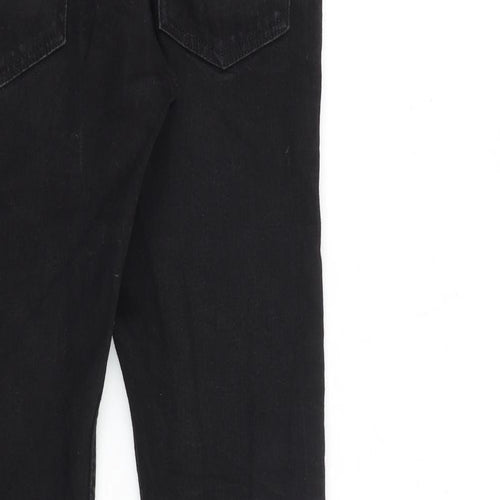 Topman Mens Black Cotton Straight Jeans Size 28 in L28 in Slim Button