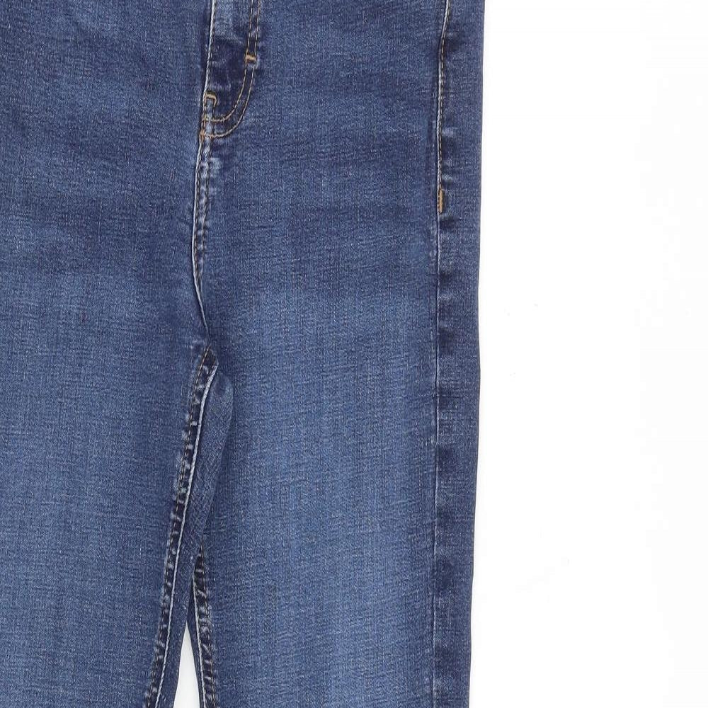 Topshop Womens Blue Cotton Flared Jeans Size 30 in L32 in Regular Zip