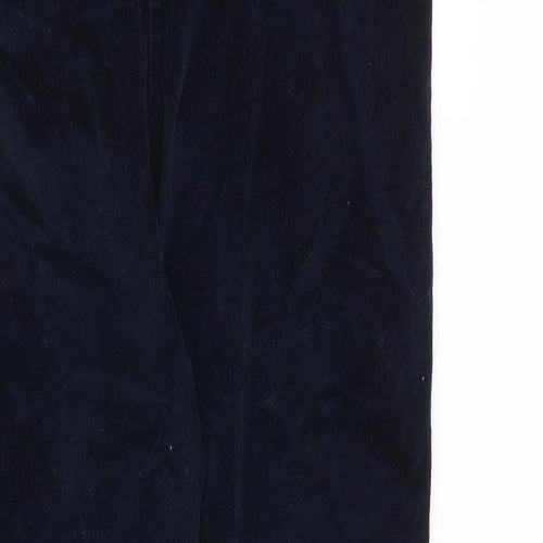 Cotton Traders Womens Blue Cotton Trousers Size 16 L29 in Relaxed