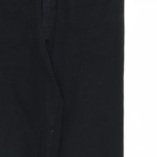 La Strada Womens Black Cotton Straight Jeans Size 10 L28 in Regular Zip