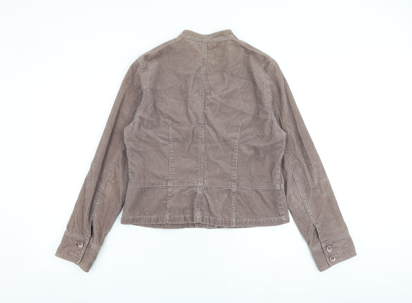 Monsoon Womens Brown Jacket Size 14 Button