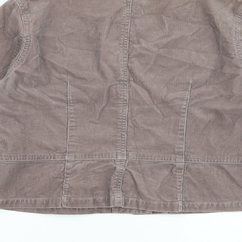 Monsoon Womens Brown Jacket Size 14 Button