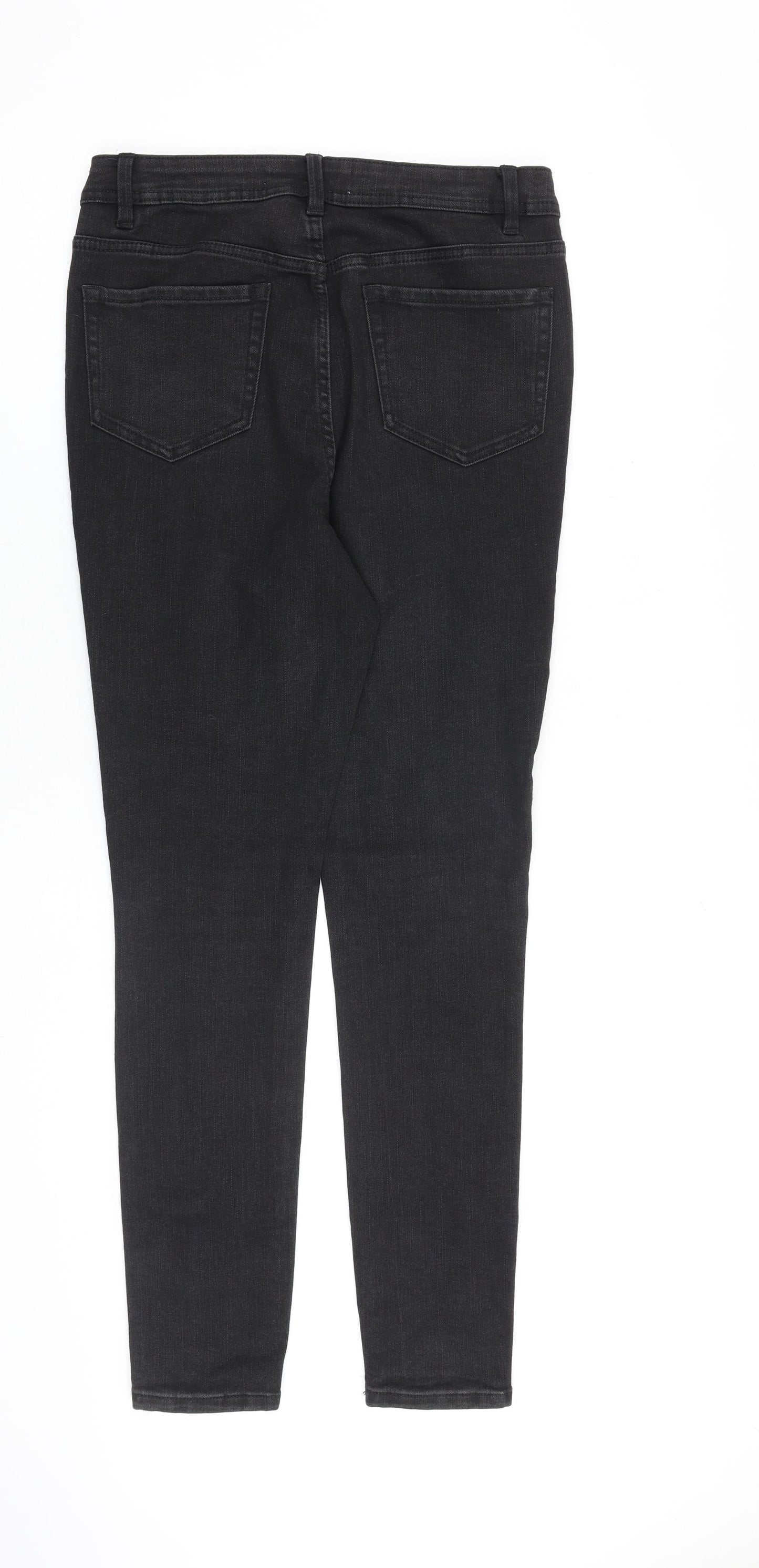 George Womens Black Cotton Skinny Jeans Size 12 L29 in Slim Zip