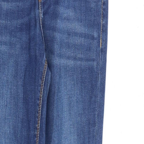 Dorothy Perkins Womens Blue Cotton Skinny Jeans Size 10 L30 in Slim Zip