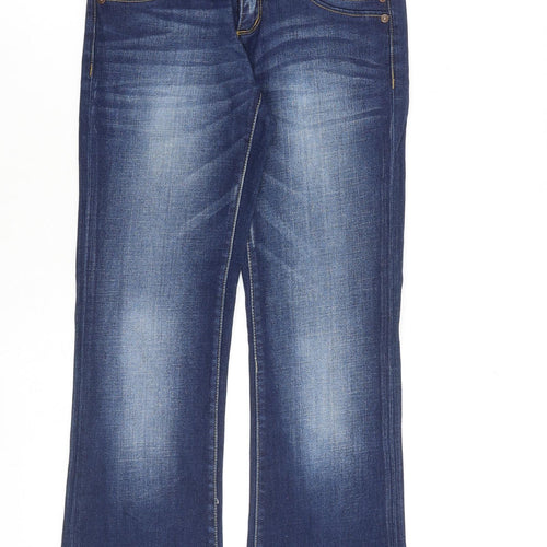 Only Womens Blue Cotton Flared Jeans Size 26 in L34 in Regular Zip