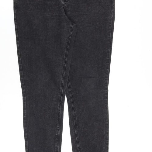George Womens Grey Cotton Skinny Jeans Size 12 L28 in Slim Zip