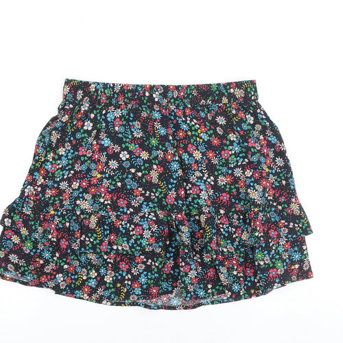 Jaqueline de Yong Womens Multicoloured Floral Polyester Skater Skirt Size 8