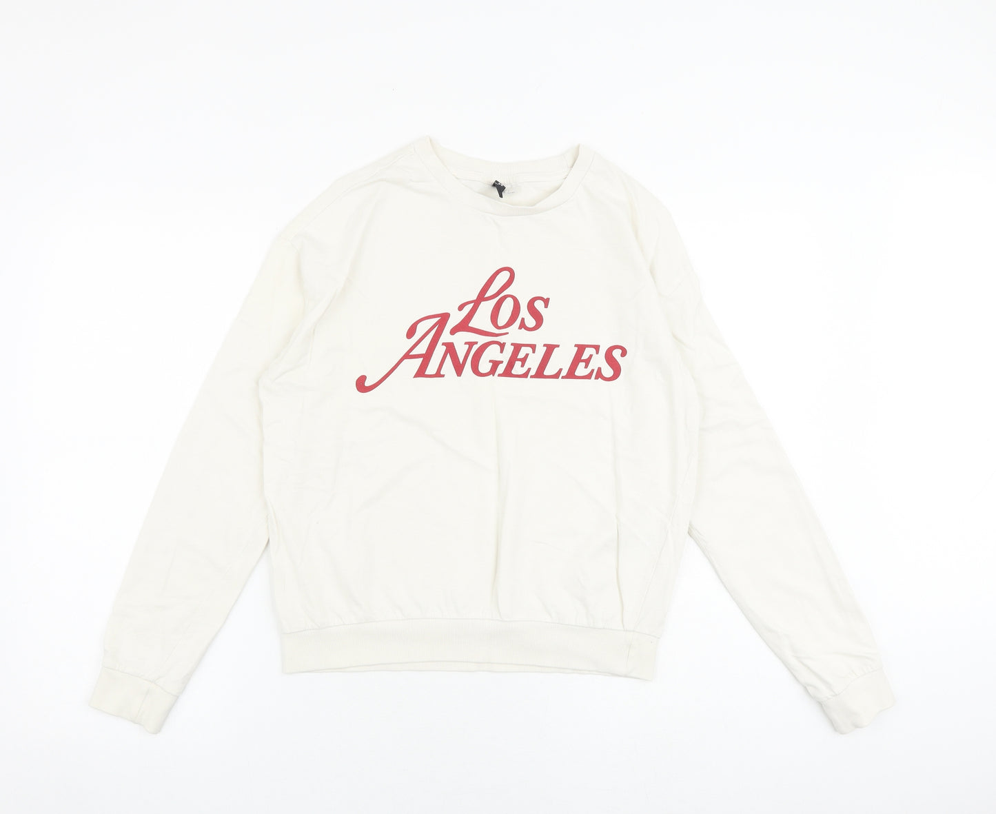 H&M Womens Ivory 100% Cotton Pullover Sweatshirt Size S Pullover - Los Angeles