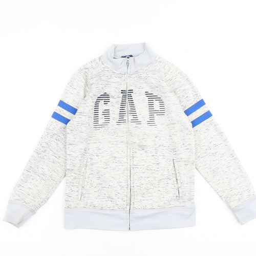Gap Boys Grey Polyester Full Zip Sweatshirt Size M Zip