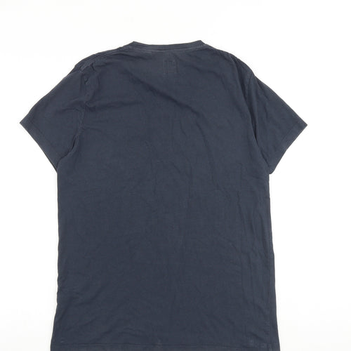 Jack Wills Mens Blue Cotton T-Shirt Size S Round Neck