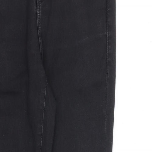 Topshop Womens Grey Cotton Skinny Jeans Size 28 in L32 in Regular Zip