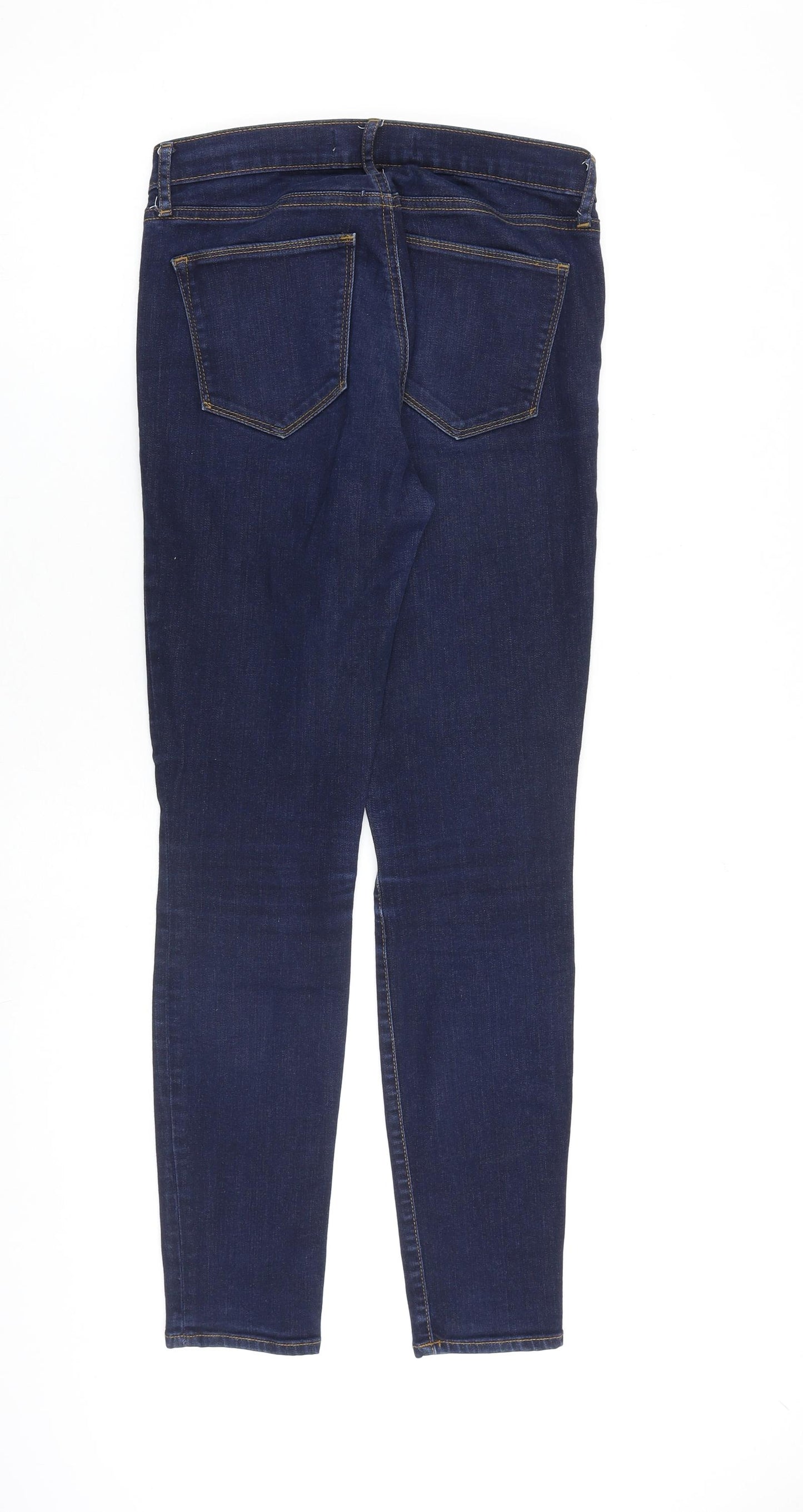 Gap Womens Blue Cotton Skinny Jeans Size 27 in L30 in Slim Zip