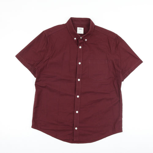 Burton Mens Red 100% Cotton Polo Size M Collared Button