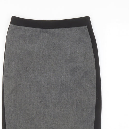 Warehouse Womens Grey Polyester Straight & Pencil Skirt Size 8 Zip