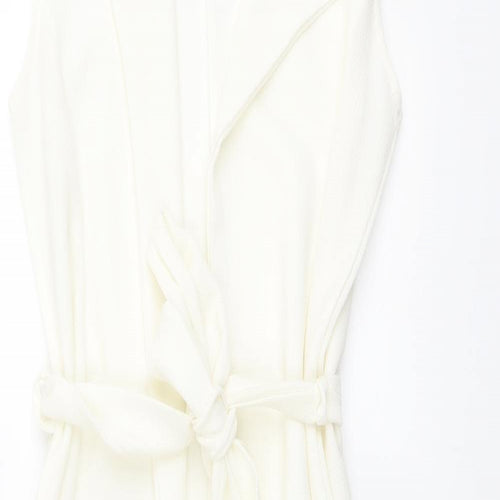 QED London Womens Ivory Jacket Blazer Size 12 Tie