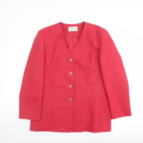 Eastex Womens Pink Jacket Blazer Size 12 Button