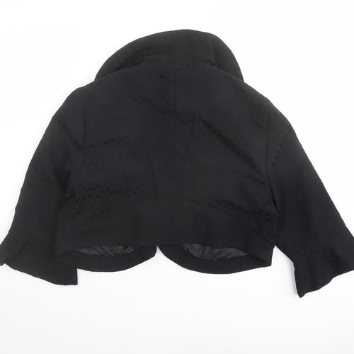Per Una Womens Black Jacket Blazer Size 16 Hook & Eye