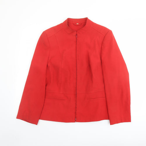 EWM Womens Red Jacket Size 14 Zip