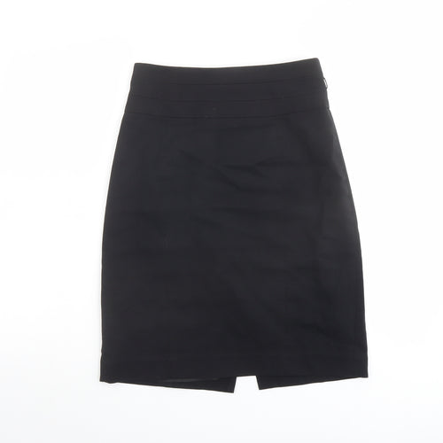 H&M Womens Black Polyester Straight & Pencil Skirt Size 6 Zip