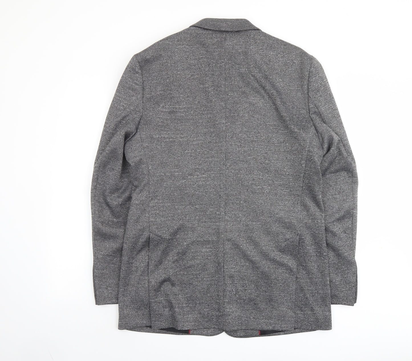 Zara Mens Grey Polyester Jacket Suit Jacket Size 42 Regular